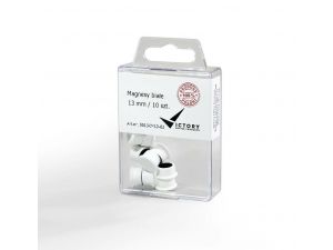 MAGNESY VICTORY OFFICE 13MM 10 SZT. BIAŁE