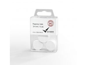 MAGNESY VICTORY OFFICE 24MM 6 SZT. BIAŁE