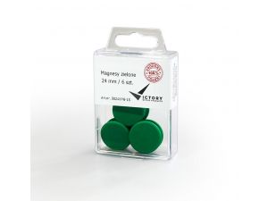 MAGNESY VICTORY OFFICE 24MM 6 SZT. ZIELONE