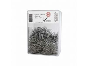 SPINACZE BIUROWE VICTORY OFFICE 22MM 1000 SZT. TRÓJKĄTNE POJEMNIK PLASTIKOWY