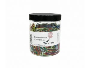 SPINACZE BIUROWE VICTORY OFFICE 26MM 1000 SZT. TRÓJKĄTNE MIX KOLORÓW SŁOIK DUŻY