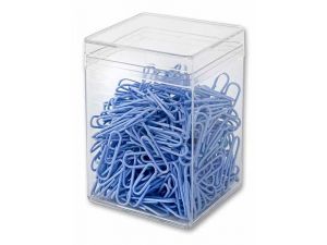 SPINACZE BIUROWE VICTORY OFFICE 28MM 300 SZT. OKRĄGŁE PASTELOWE JASNOFIOLETOWE POJEMNIK PLASTIKOWY