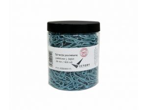 SPINACZE BIUROWE VICTORY OFFICE 28MM 800 SZT. OKRĄGŁE PASTELOWE JASNONIEBIESKIE SŁOIK DUŻY