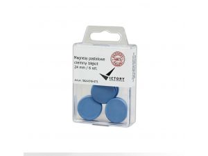 MAGNESY VICTORY OFFICE 24MM 6 SZT. PASTELOWE CIEMNONIEBIESKIE