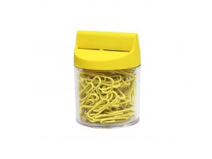 SPINACZE BIUROWE VICTORY OFFICE 28MM 100 SZT. OKRĄGŁE POWLEKANE ŻÓŁTE POJEMNIK MAGNETYCZNY