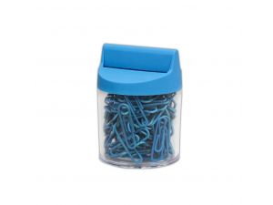 SPINACZE BIUROWE VICTORY OFFICE 28MM 100 SZT. OKRĄGŁE POWLEKANE NIEBIESKIE POJEMNIK MAGNETYCZNY