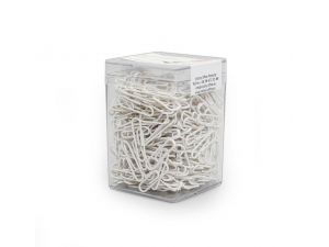 SPINACZE BIUROWE VICTORY OFFICE 28MM 300 SZT. OKRĄGŁE POWLEKANE BIAŁE POJEMNIK PLASTIKOWY