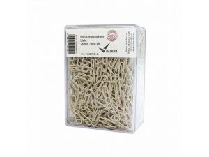 SPINACZE BIUROWE VICTORY OFFICE 28MM 800 SZT. OKRĄGŁE POWLEKANE BIAŁE POJEMNIK PLASTIKOWY