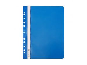 SKOROSZYT PLASTIKOWY TWARDY Z PERFORACJĄ BIURFOL A4 NIEBIESKI BIS 10 SZT