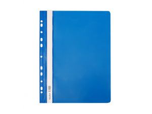 SKOROSZYT PLASTIKOWY TWARDY Z PERFORACJĄ BIURFOL A4 NIEBIESKI BIS 20 SZT