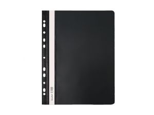 SKOROSZYT PLASTIKOWY TWARDY Z PERFORACJĄ BIURFOL A4 CZARNY BIS 20 SZT