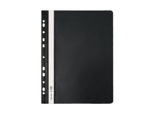 SKOROSZYT PLASTIKOWY TWARDY Z PERFORACJĄ BIURFOL A4 CZARNY