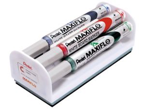 MARKER SUCHOŚCIERALNY PENTEL MWL5S MAXFILO KOMPLET 4 SZT + GĄBKA