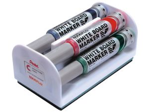 MARKER SUCHOŚCIERALNY PENTEL MWL5M KOMPLET4 SZT + GĄBKA
