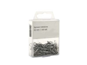 SPINACZE BIUROWE COLORPLUS 22MM 100 SZT TRÓJKĄTNE POJEMNIK PLASTIKOWY ZAWIESZANY