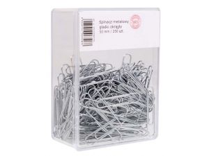 SPINACZE BIUROWE COLORPLUS 50MM 250 SZT OKRĄGŁE POJEMNIK PLASTIKOWY