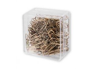 SPINACZE BIUROWE COLORPLUS 26MM 100 SZT TRÓJKĄTNE ZŁOTE POJEMNIK PLASTIKOWY