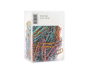 SPINACZE BIUROWE COLORPLUS 50MM 250 SZT OKRĄGŁE ZEBRA MIX KOLORÓW