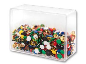 PINEZKI COLORPLUS MIX KOLORÓW 1000 SZT POJEMNIK PLASTIKOWY