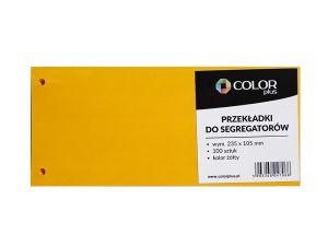 PRZEKŁADKI KARTONOWE COLORPLUS 1/3 A4 ŻÓŁTE