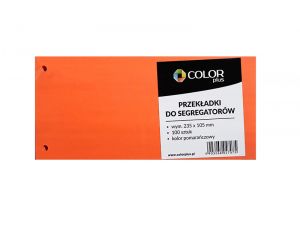 PRZEKŁADKI KARTONOWE COLORPLUS 1/3 A4 POMARAŃCZOWE