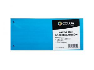 PRZEKŁADKI KARTONOWE COLORPLUS 1/3 A4 NIEBIESKIE