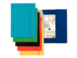 TECZKA Z GUMKĄ ESSELTE JASNONIEBIESKA LAKIEROWANA