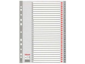 PRZEKŁADKI PLASTIKOWE ESSELTE A4 NUMERYCZNE 1-31