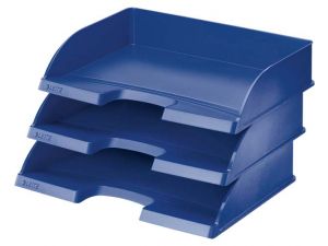 SZUFLADA LEITZ PLUS NIEBIESKA DO WKLADANIA DOKUMENTÓW PO DŁUGIM BOKU