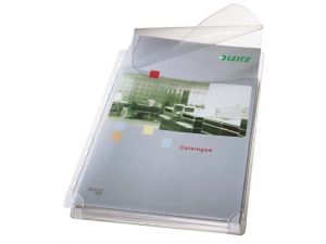 KOSZULKA GROSZKOWA LEITZ A4 NA KATALOGI Z KLAPKĄ 170 MIC. 5 SZT.