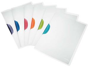 SKOROSZYT PLASTIKOWY TWARDY LEITZ Z KLIPEM A4 MAGIC CZERWONY