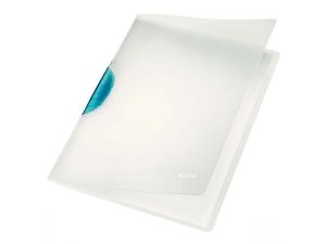 SKOROSZYT PLASTIKOWY TWARDY LEITZ Z KLIPEM A4 JASNONIEBIESKI
