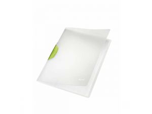 SKOROSZYT PLASTIKOWY TWARDY LEITZ Z KLIPEM A4 ZIELONY