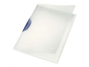 SKOROSZYT PLASTIKOWY TWARDY LEITZ Z KLIPEM A4 SZARY