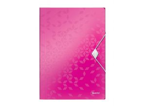 TECZKA Z GUMKĄ LEITZ WOW 15MM RÓŻOWA PP