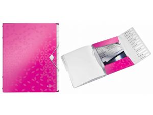 TECZKA SEGREGUJĄCA LEITZ WOW RÓŻOWA 12 PRZEKŁADEK