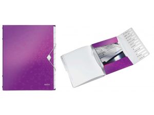 TECZKA SEGREGUJĄCA LEITZ WOW FIOLETOWA 12 PRZEKŁADEK