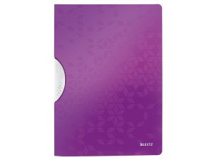 SKOROSZYT PLASTIKOWY LEITZ WOW A4 Z KLIPEM FIOLETOWY