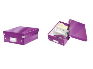 PUDŁO Z PRZEGRÓDKAMI LEITZ CLICK&STORE MAŁE FIOLETOWE