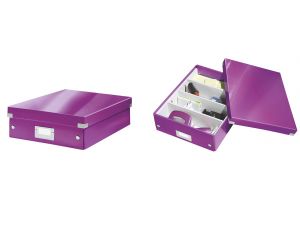 PUDŁO Z PRZEGRÓDKAMI LEITZ CLICK&STORE ŚREDNIE FIOLETOWE