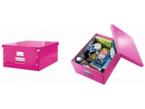 PUDŁO UNIWERSALNE LEITZ CLICK&STORE DUŻE RÓŻOWE