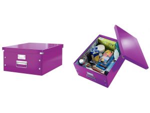 PUDŁO UNIWERSALNE LEITZ CLICK&STORE DUŻE FIOLETOWE