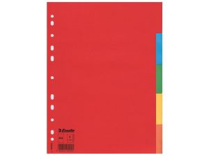 PRZEKŁADKI KARTONOWE ESSELTE A4 MIX 5 KART