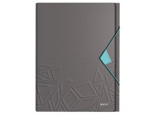 TECZKA Z GUMKĄ LEITZ URBAN CHIC SZARA 15 MM PP