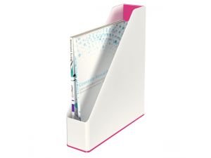 POJEMNIK NA CZASOPISMA LEITZ WOW BIAŁO-RÓŻOWY