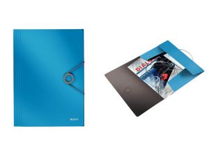 TECZKA Z GUMKĄ LEITZ SOLID A4 PP NIEBIESKA