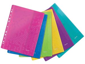 KOSZULKA LEITZ WOW A4 Z KLAPKĄ 200 MIC. MIX KOLORÓW 6 SZT.