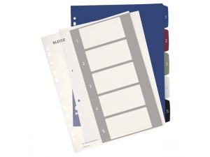 PRZEKŁADKI PLASTIKOWE LEITZ STYLE A4 DO NADRUKU NA KARTĘ 1-5