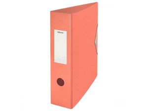 SEGREGATOR ESSELTE A4 82 MM COLOUR`ICE BRZOSKWINIOWY Z GUMKĄ