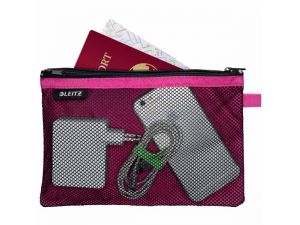 KOSZULKA LEITZ WOW L RÓŻOWA Z SUWAKIEM SASZETKA PODRÓŻNA